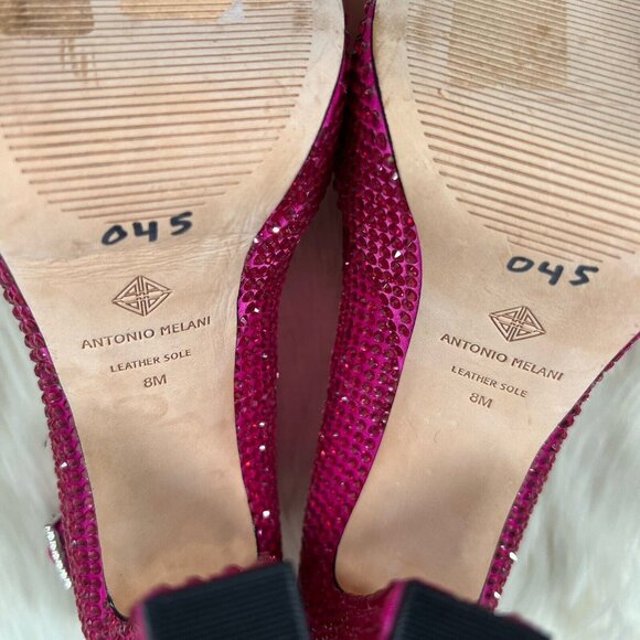 NEW Antonio Melani Capsule Dr. Bridget Hotfix Size 8M Rhinestone Platform Heels - Picture 12 of 14